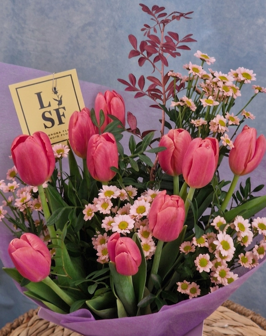 Ramo de Tulipanes rosas