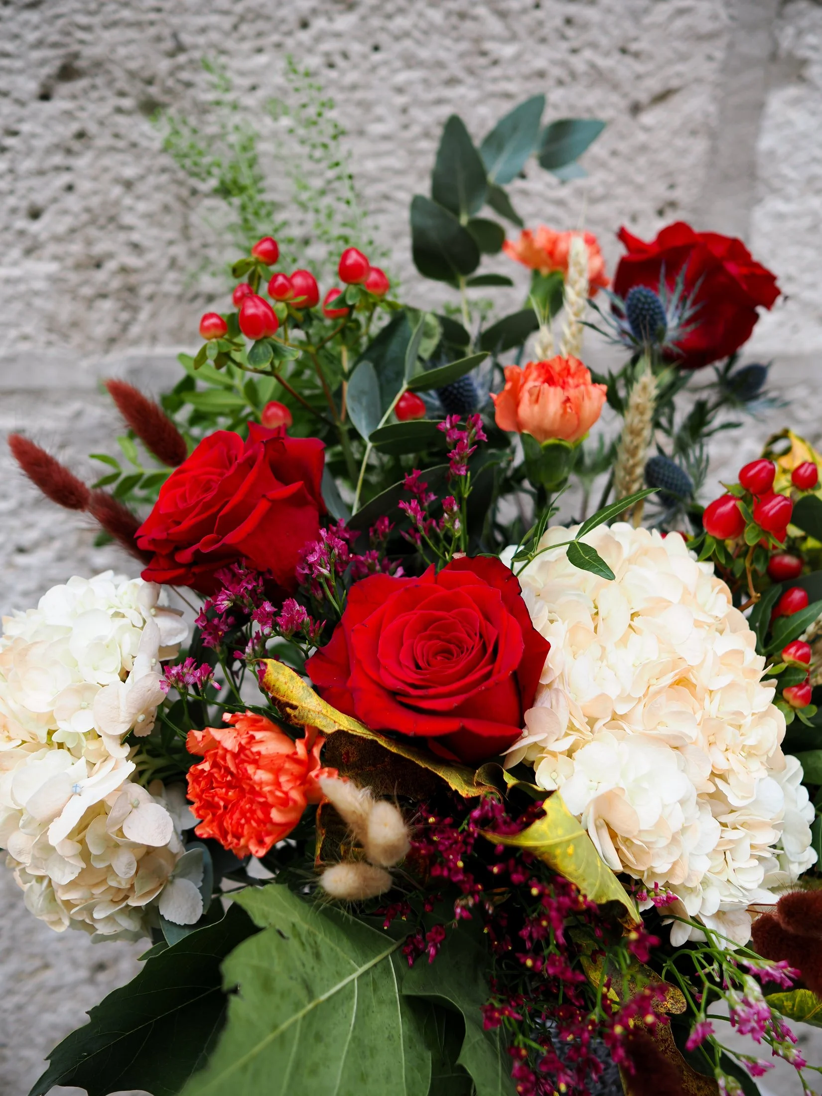 Ramo Otoñal de Rosas Rojas