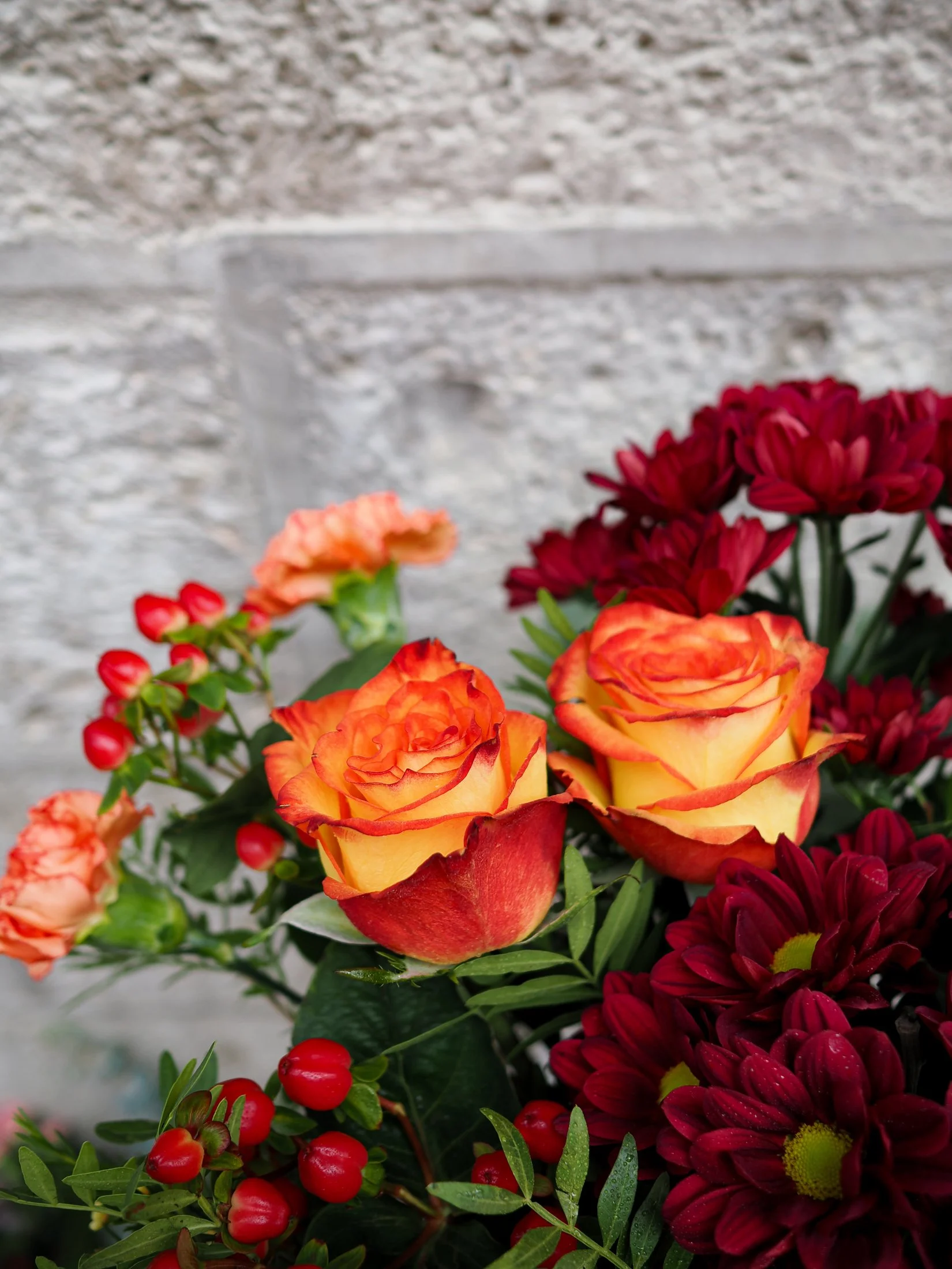 Ramo Tonos Cálidos con Rosas